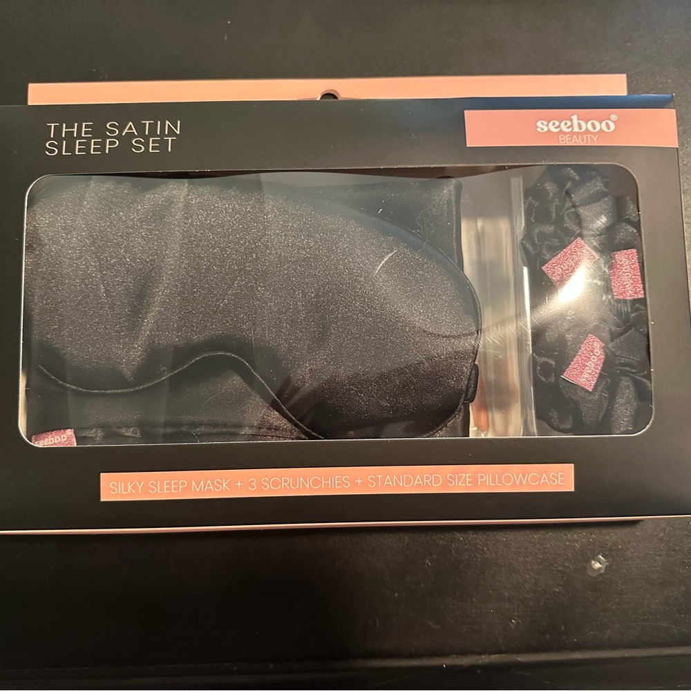 Satin Sleep Set - Black